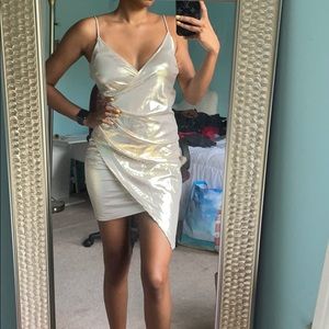 Champagne colored dress, size small